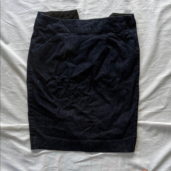 J Crew Stretch Classic Blue Denim Skirt - Picture 7 of 9